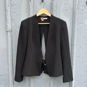 Pink Stitch Black Tie black blazer, size 8